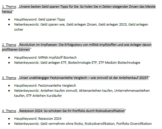 Planen Sie mit einer Redaktionsliste Blogeintrag für Blogeintrag